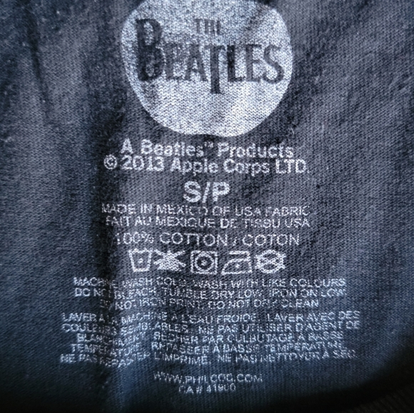 The Beatles Black and White Short Sleeve Tee - Picture 3 of 3